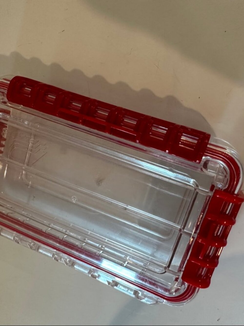 Plano Hard Waterproof Utility Case - Clear with Red Latches